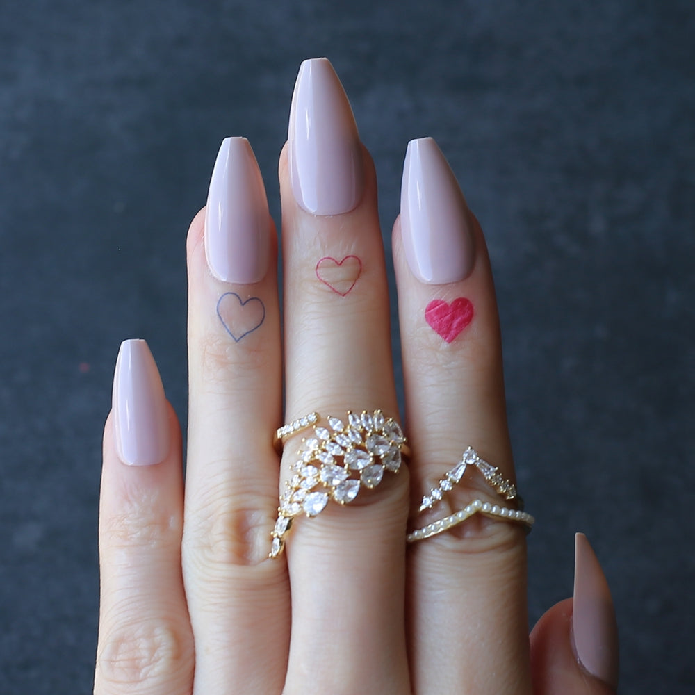 Shell Ballet Nails Medium Coffin Fake Nails