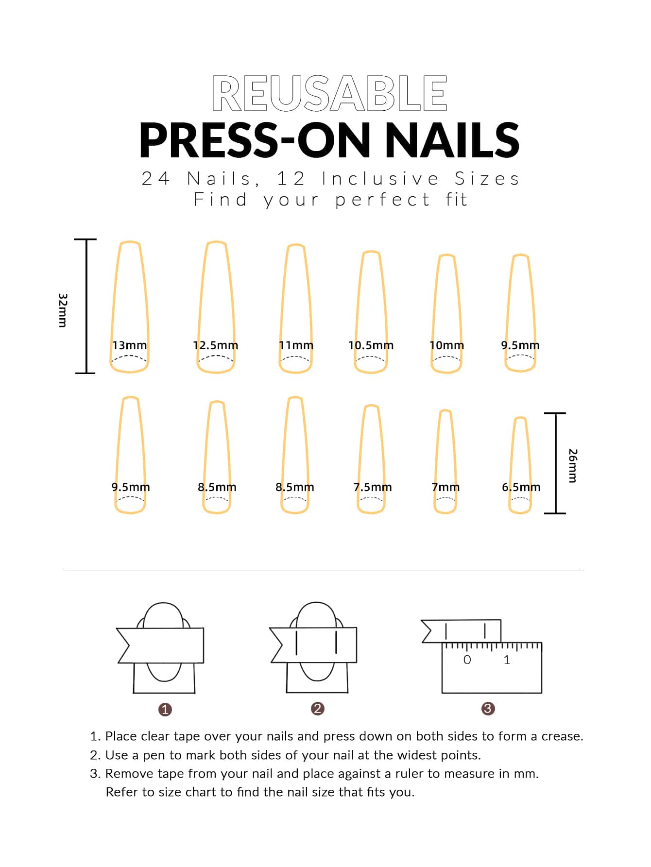 Long Coffin Nails Gold Sequins Press On Nails