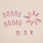 French Nails Bling Butterfly Nails Press-on Nails