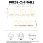 French Nails Long Square Nails White Press-on Nails