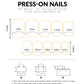 Square Nails French Nails Flower Press-On Nails