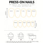 Almon Nails Bling French Nails Nude Press-On Nails