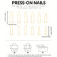 French Nails Bling Butterfly Nails Press-on Nails