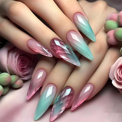 Gradient Cat Eye Press On Nails