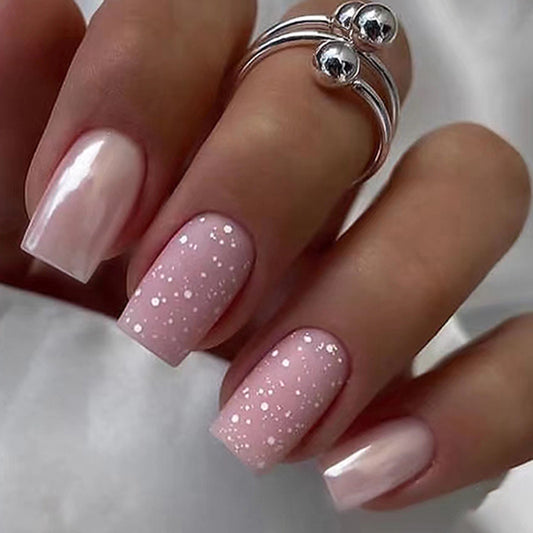 Matte Texture Glitter Press On Nails