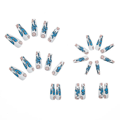 White Ballet Cookies Press On Nails