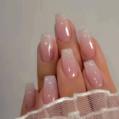 Gradient Girly Pink Press On Nails
