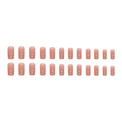 Vibrant Orange French Press On Nails