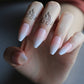Nude Ombre Nails Long Coffin French Nails